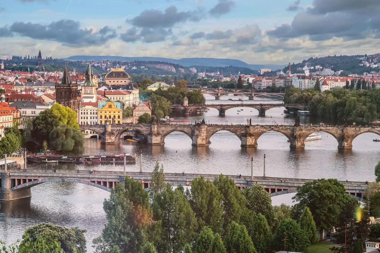 Danube River in Prague, Czech Republic