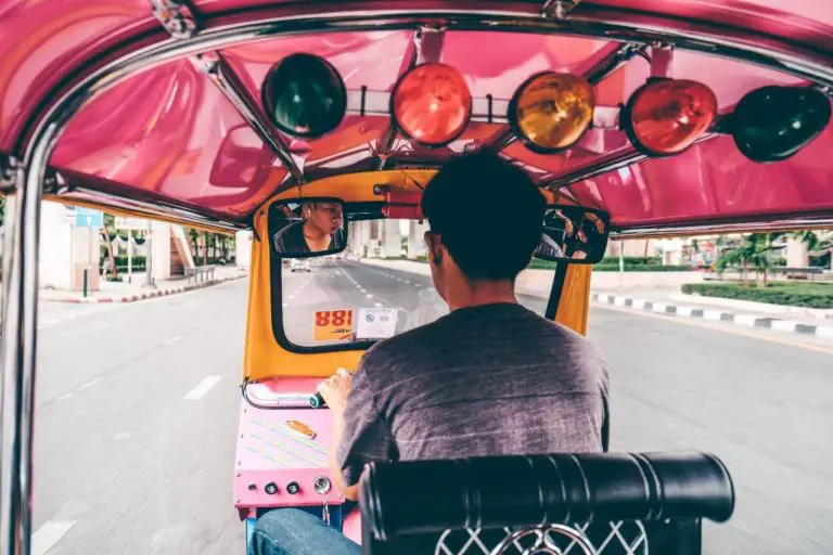 Driving in a Tuk Tuk in Thailand