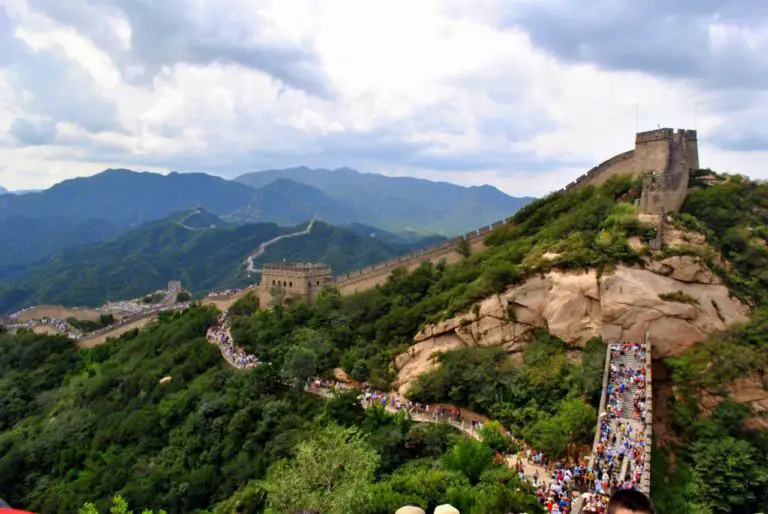 The Great Wall of China, crowded by tourists