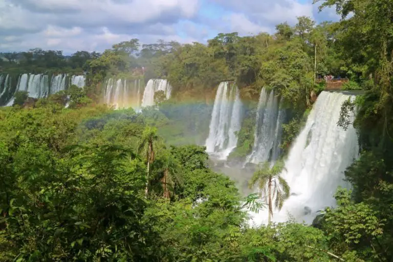 The world-famous Iguazu falls at the Brazilian border