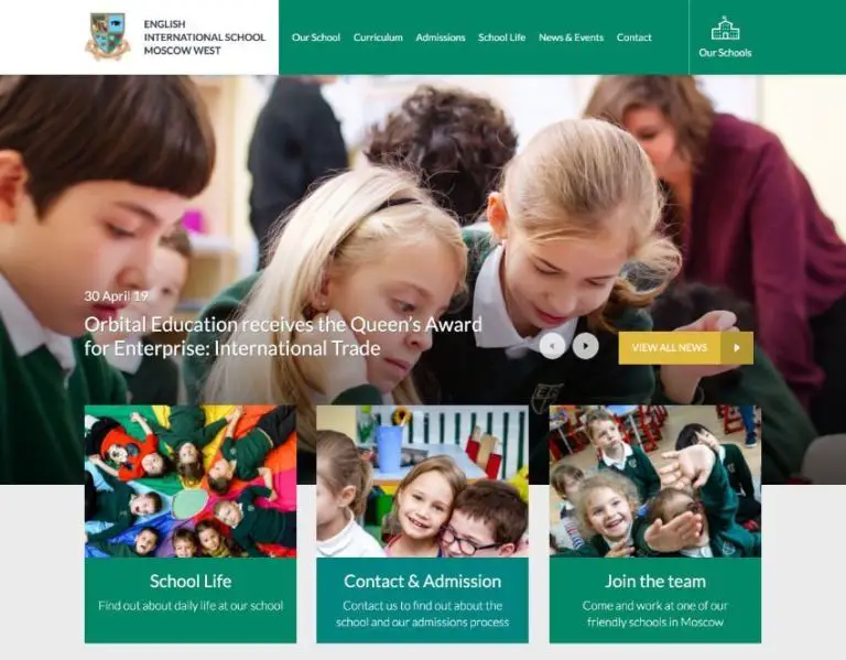 Website of the English International School in Moscow