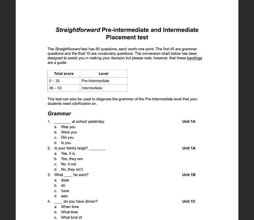 English test with answer. Pre-Intermediate Test 1 ответы. English Grammar and Vocabulary Test i total English pre-Intermediate /Units 1-4 тест. Solutions тест 2 pre Intermediate. Pre Intermediate Test 3 ответы.
