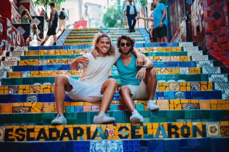 The world-famous "Selaron Steps" in Rio de Janeiro, Brazil