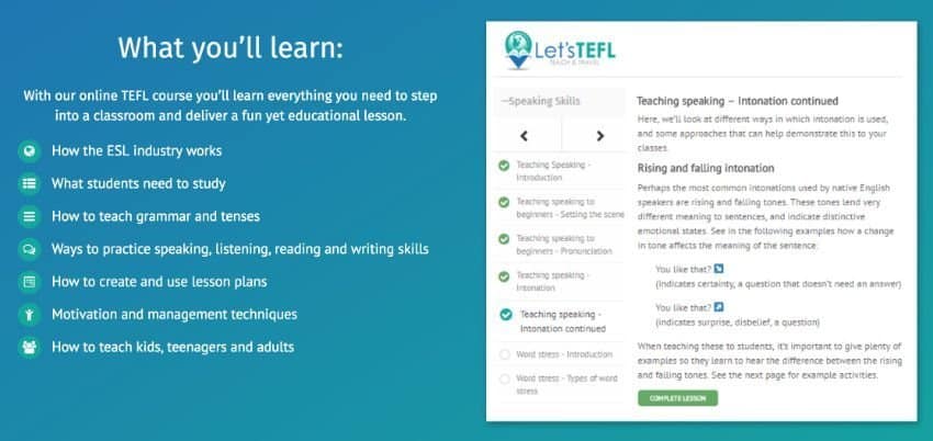 Course Overview Let's TEFL