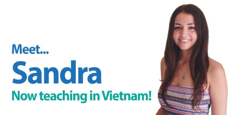 Sandra from Spain is teaching English in Vietnam