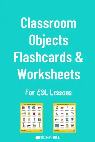 school classroom objects esl vocabulary worksheets flashcards jimmyesl