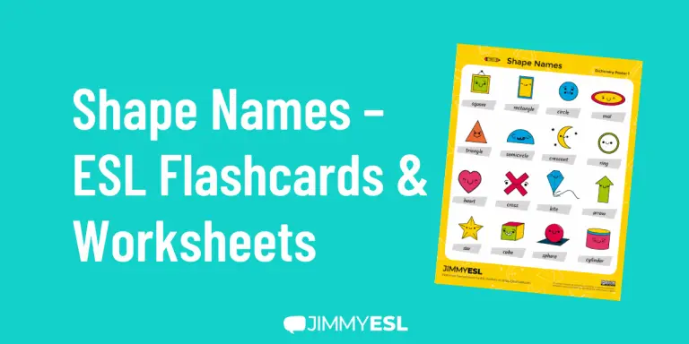 Shape Names – ESL Flashcards and worksheets