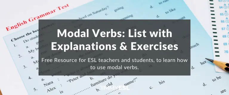 ESL Modal Verbs List: Examples & Exercises