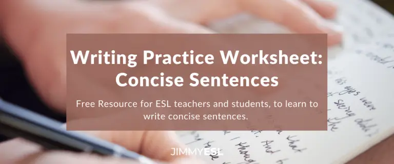 ESL Writing Practice Worksheet: Creating Concise Sentences (Intermediate-Advanced)