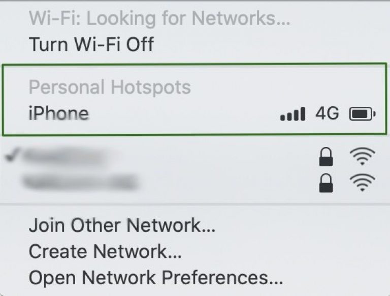 Enabling the personal hotspot on your iPhone.