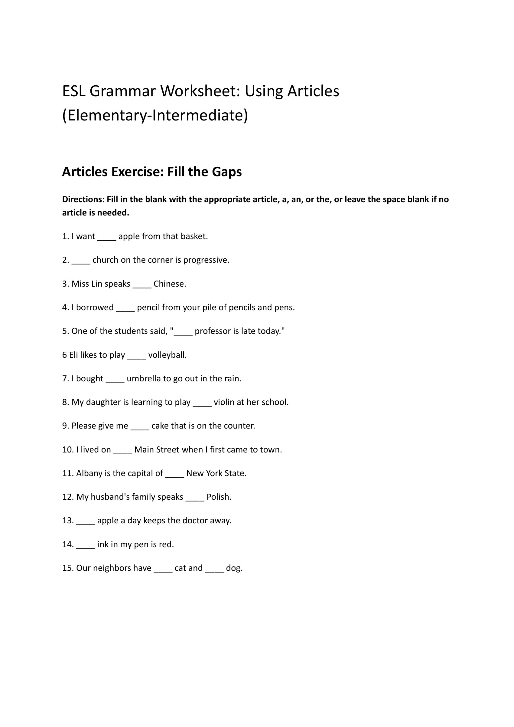 articles-worksheet-exercises – preview