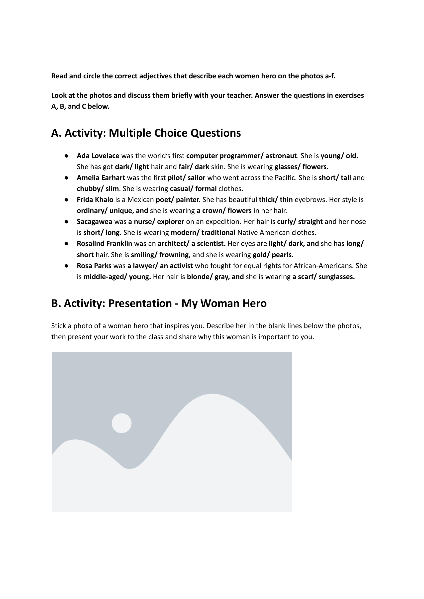 describing-people-esl-vocabulary-worksheet – preview
