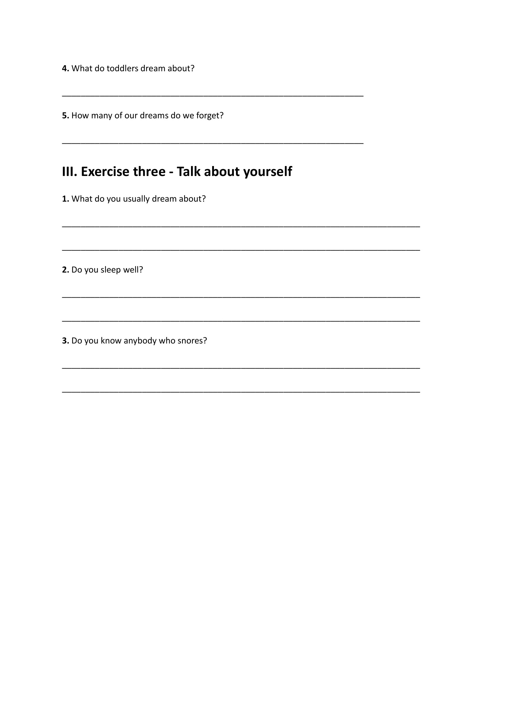 dreams-esl-worksheet-for-advanced-reading-comprehension – preview