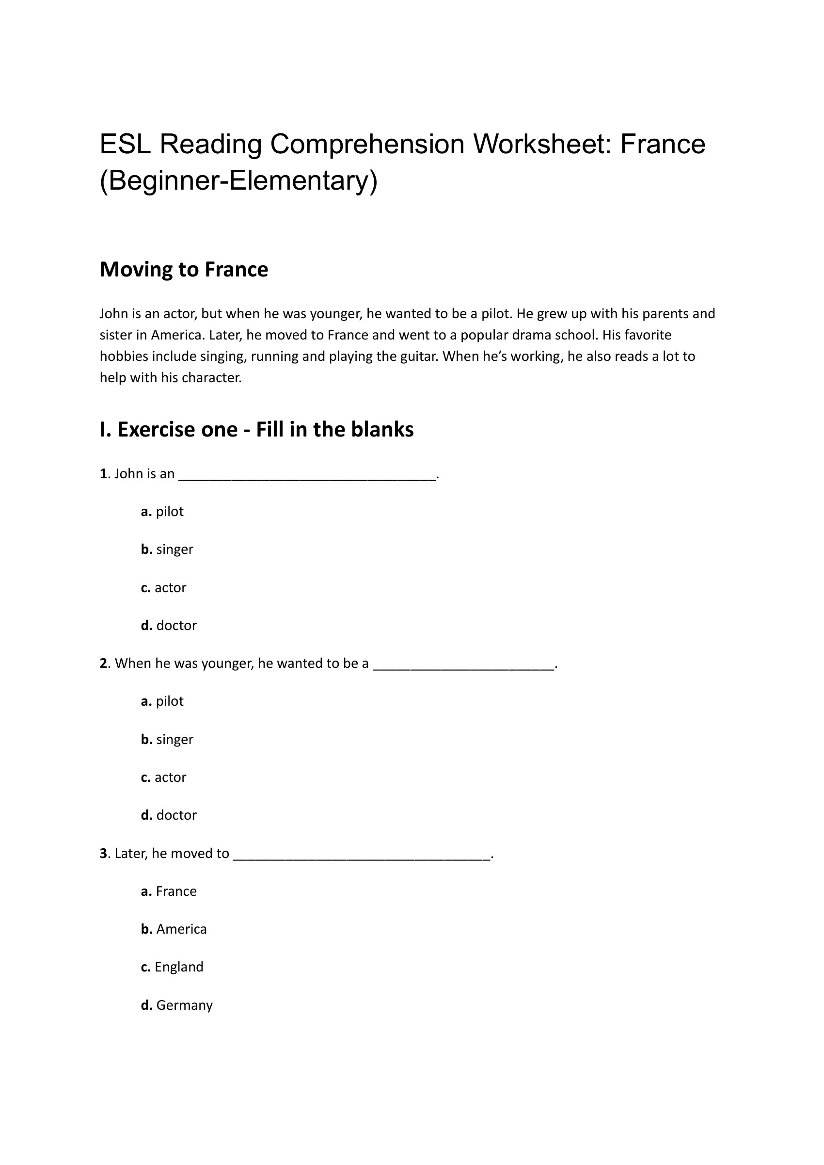 esl-worksheet-france-reading-comprehension – preview