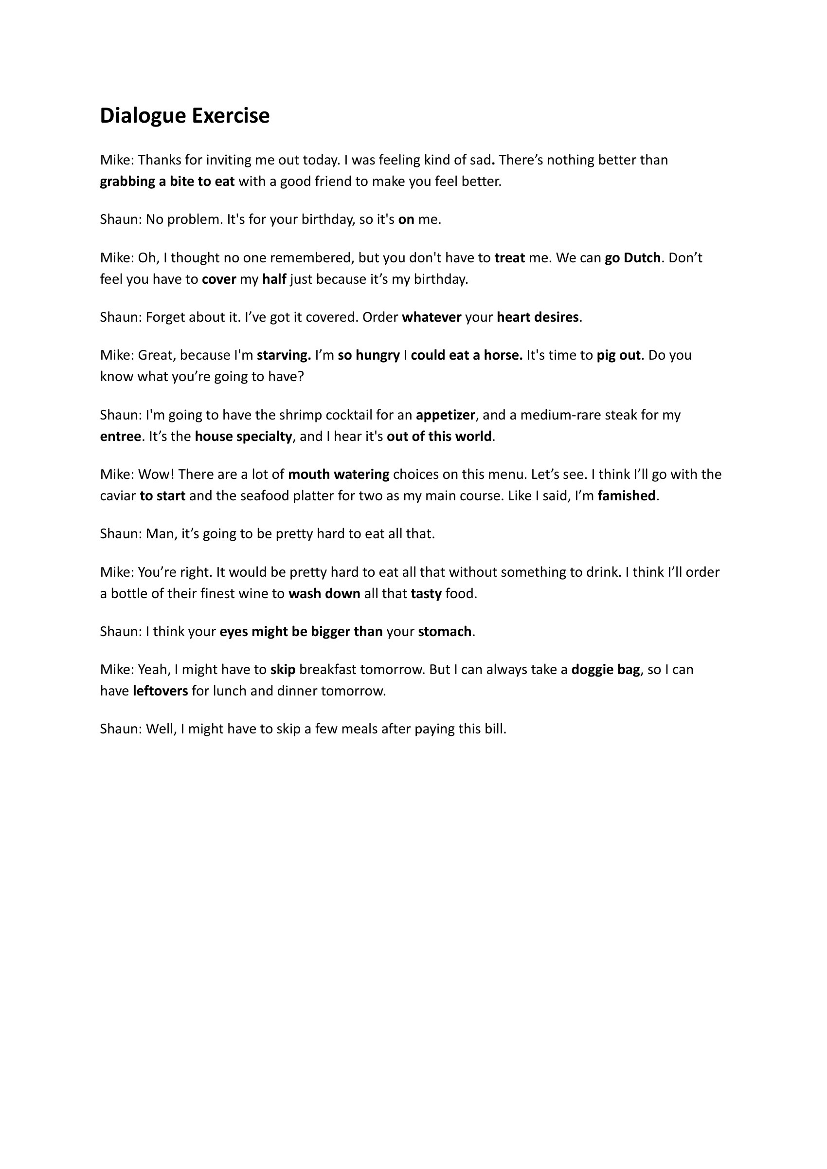 food-idioms-vocabulary-worksheet – preview