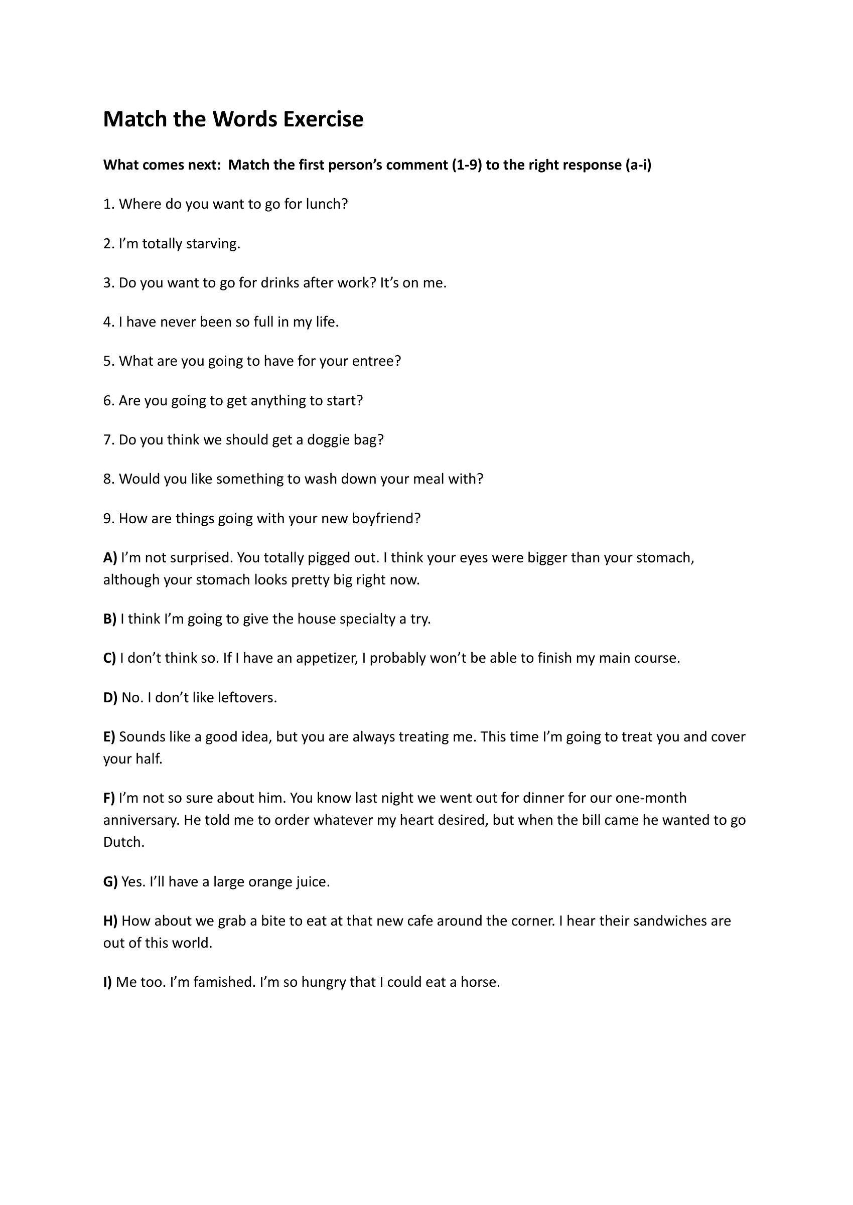 food-idioms-vocabulary-worksheet – preview