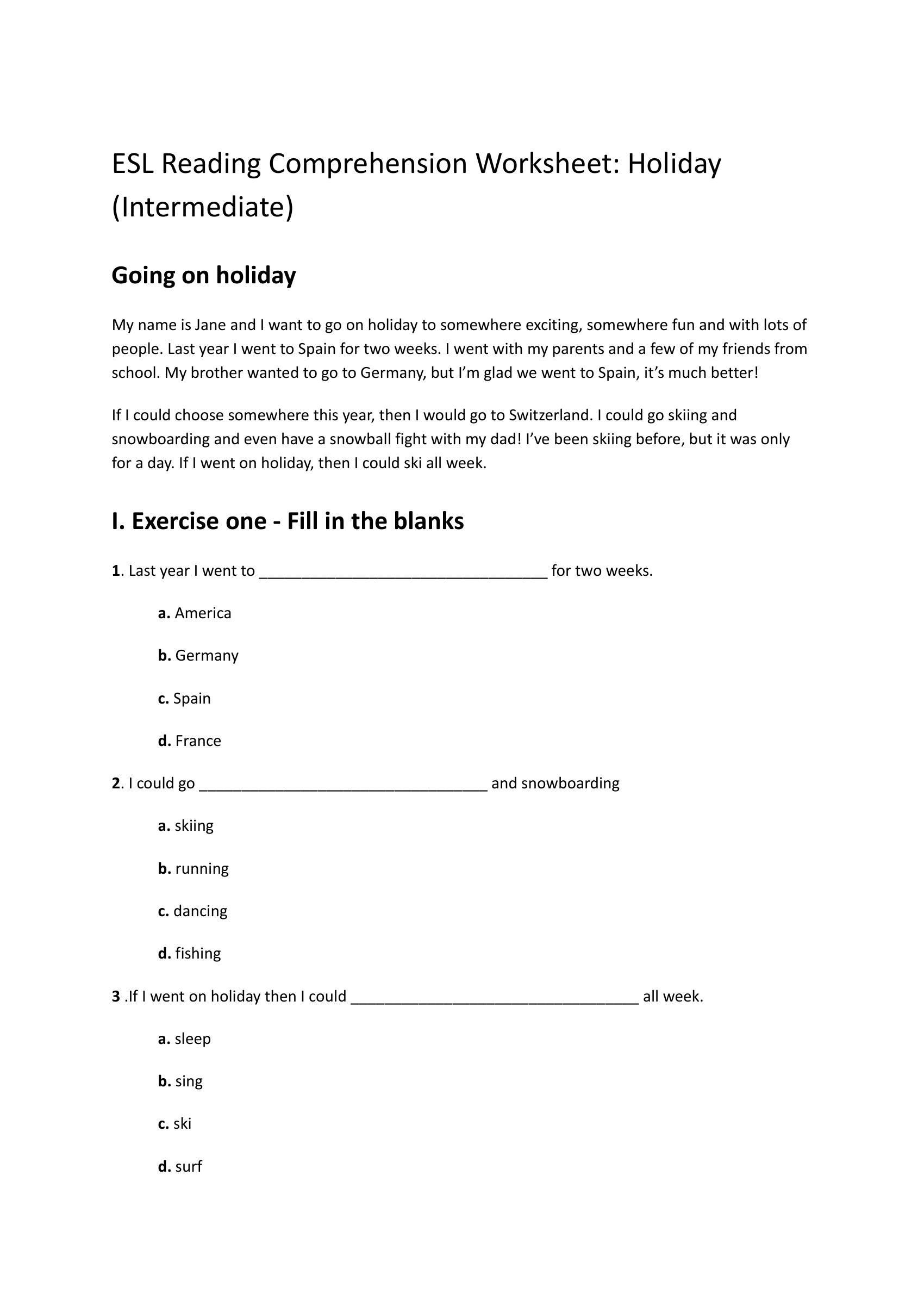 holiday-esl-worksheet-for-intermediates-reading-comprehension – preview