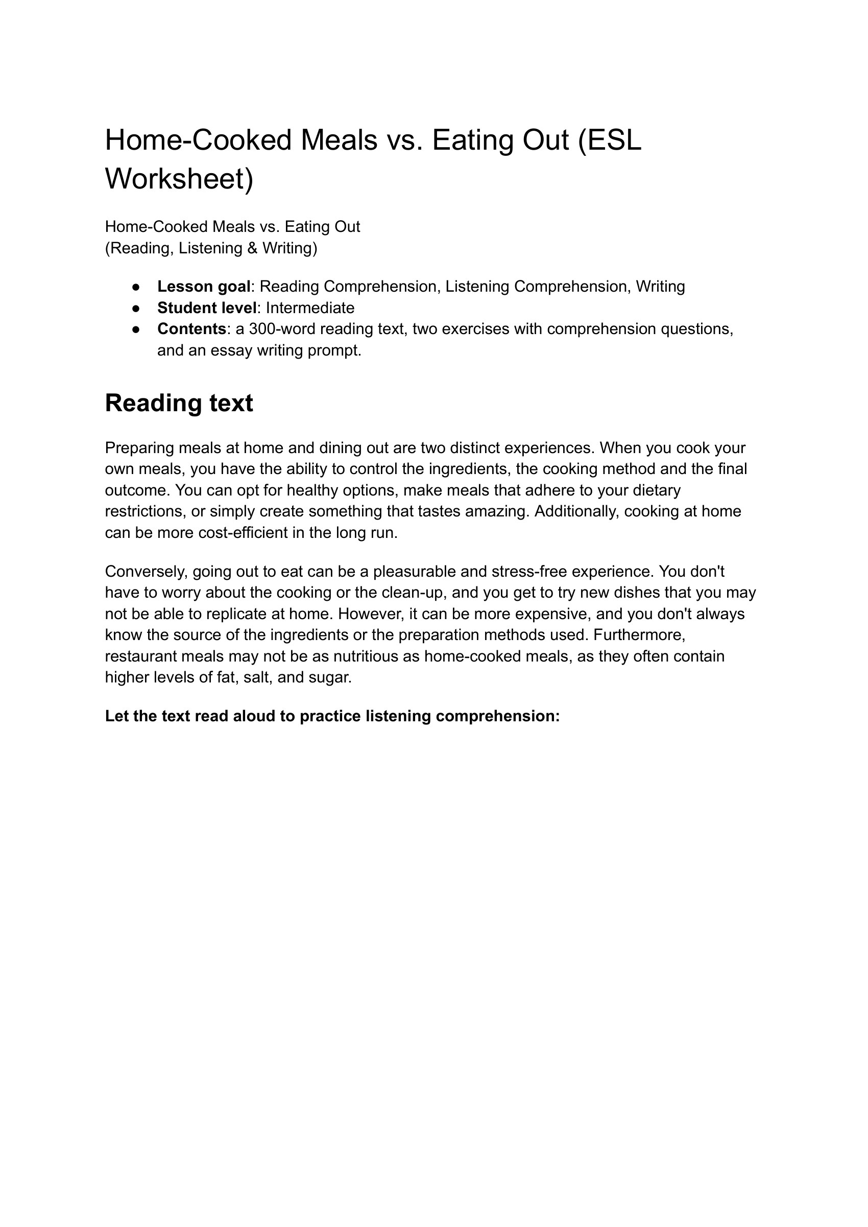 home-cooked-meals-vs-eating-out-esl-worksheet – preview