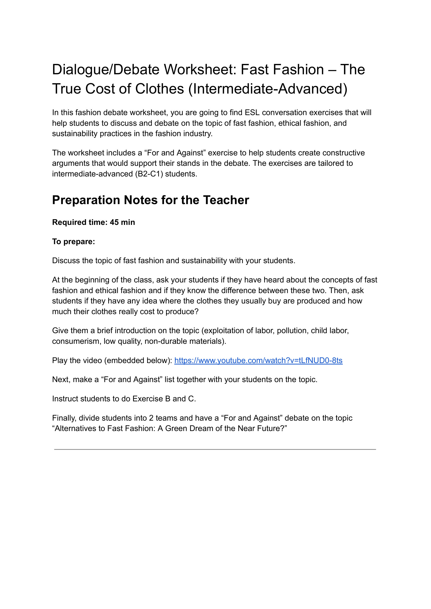 speaking-worksheet-fast-fashion-intermediate-advanced – preview