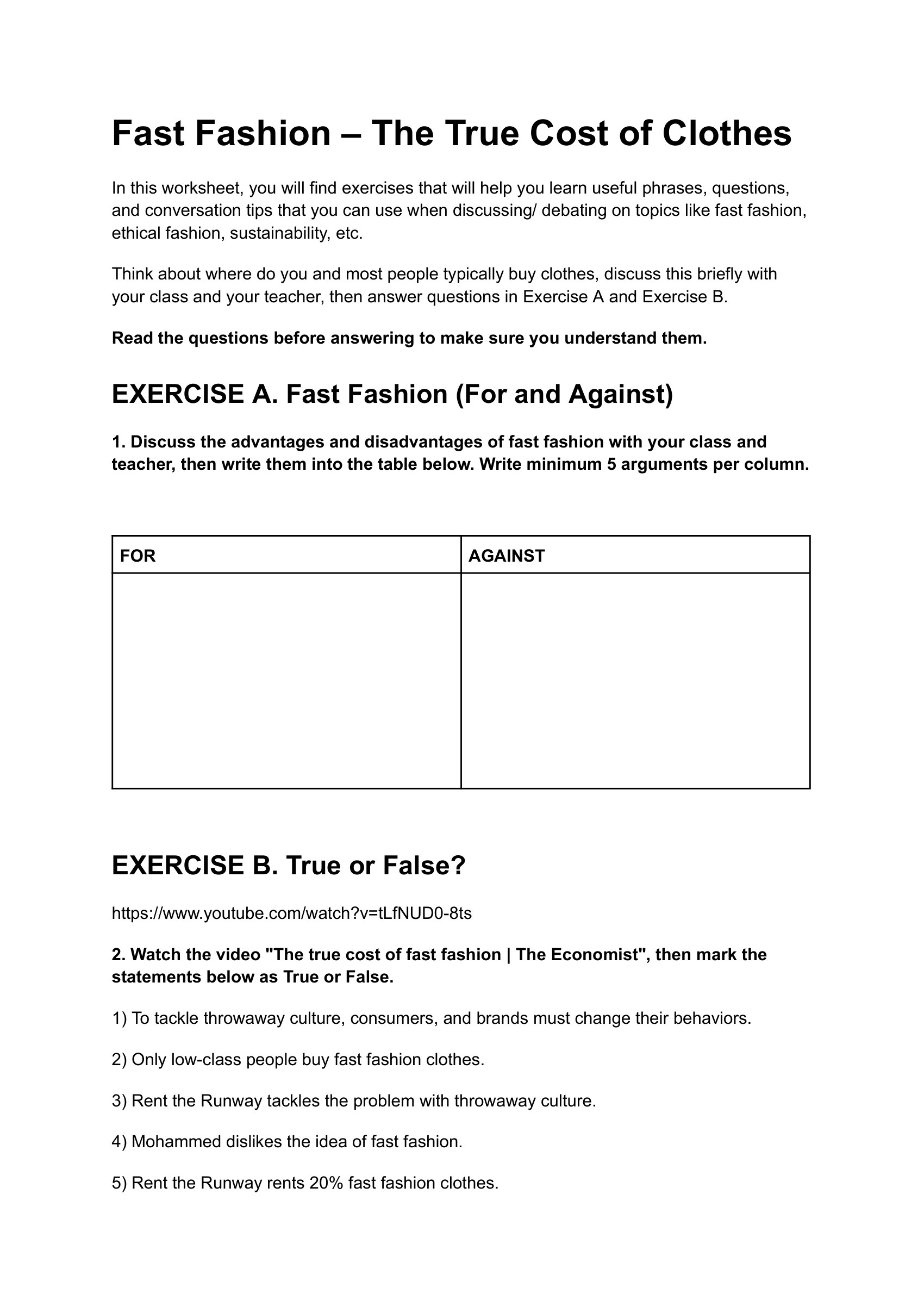 speaking-worksheet-fast-fashion-intermediate-advanced – preview