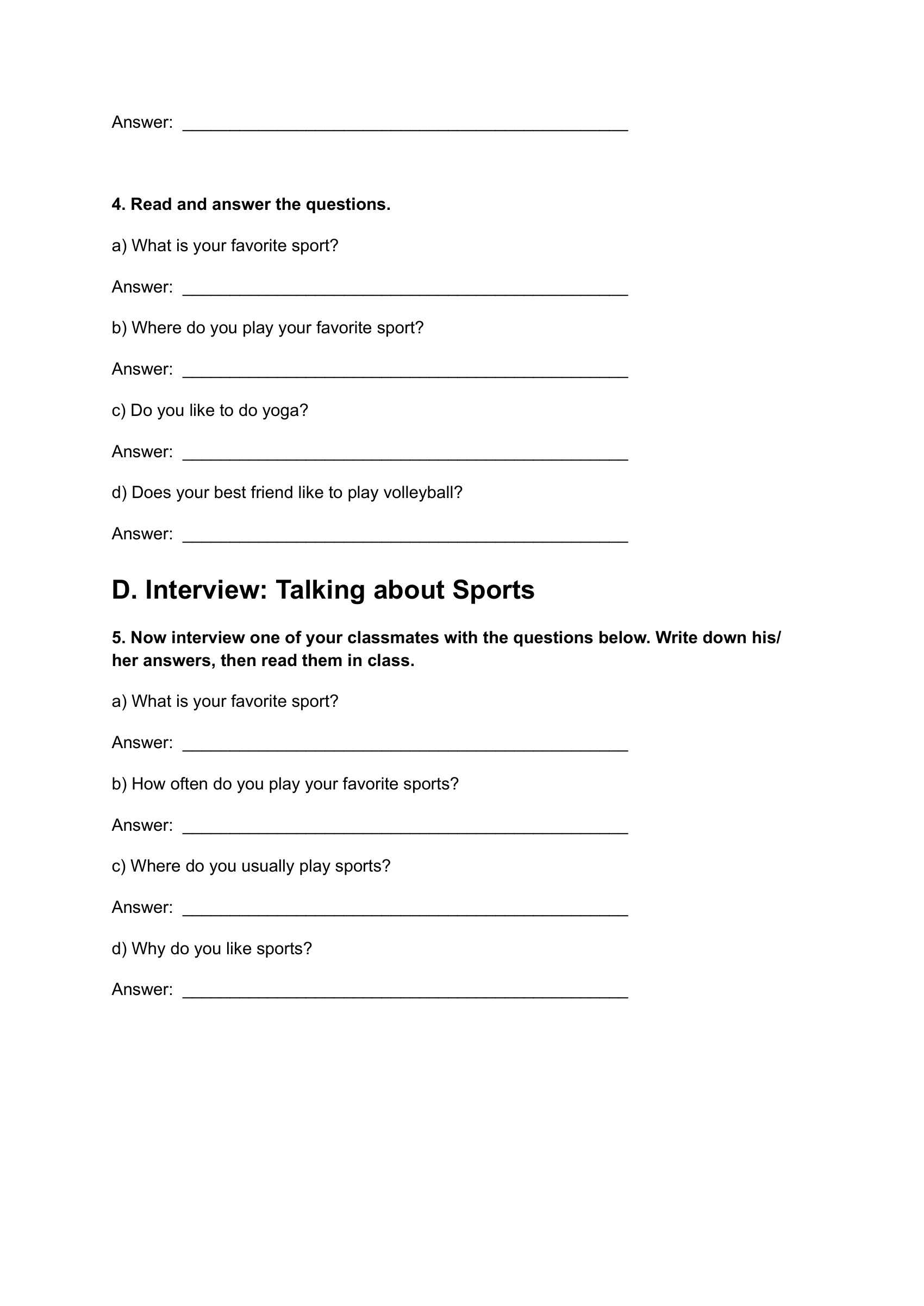 vocabulary-worksheet-sports-activities-action-words-elementary – preview