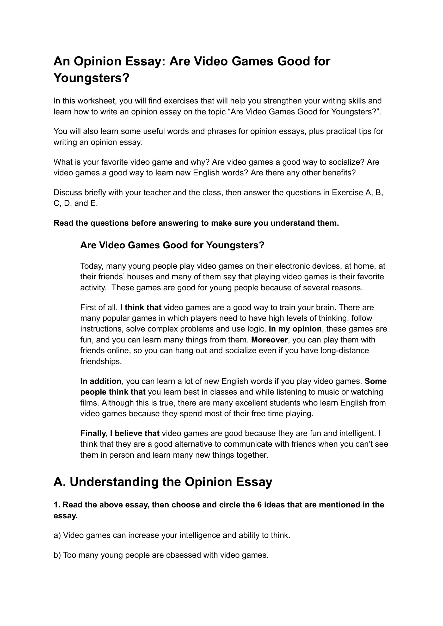 writing-worksheet-video-games-intermediate – preview