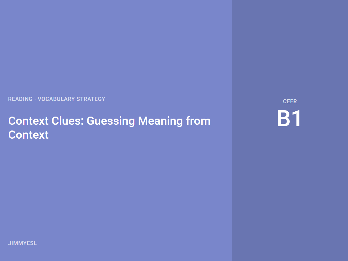 Context Clues: Guessing Meaning from Context (PDF)